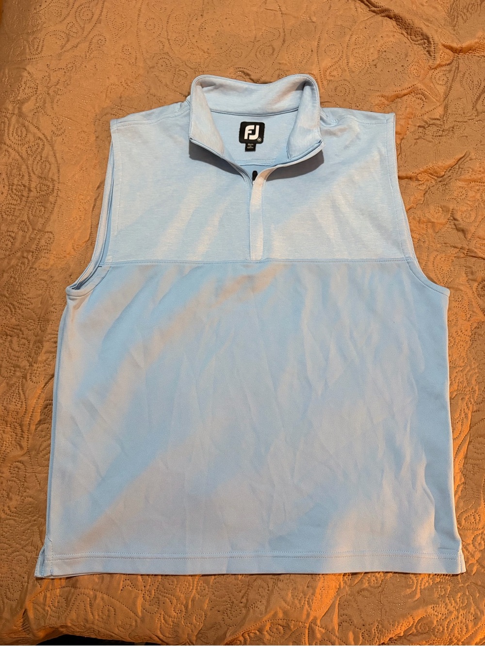FootJoy Light Blue Sleeveless Golf Polo